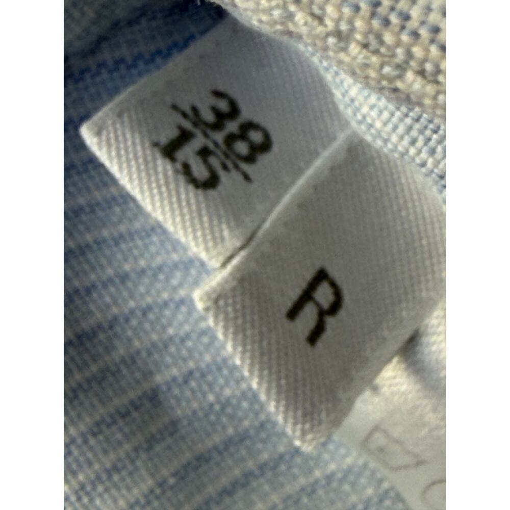 Ermenegildo Zegna Dress Shirt Blue Stripe 38 15 R - Picture 7 of 9